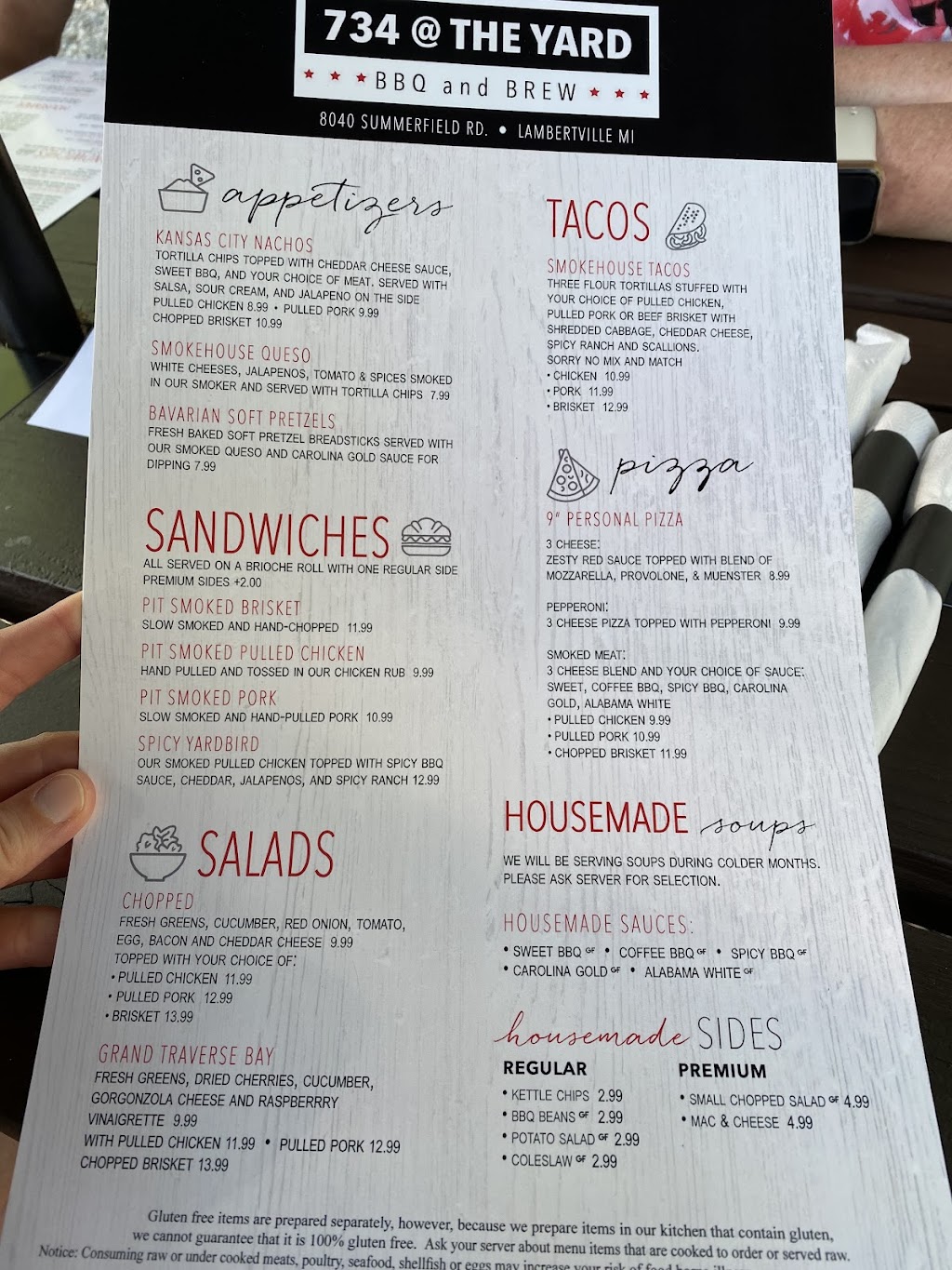 734 @ The Yard | restaurant | 8040 Summerfield Rd, Lambertville, MI 48144, USA | 7342248372 OR +1 734-224-8372