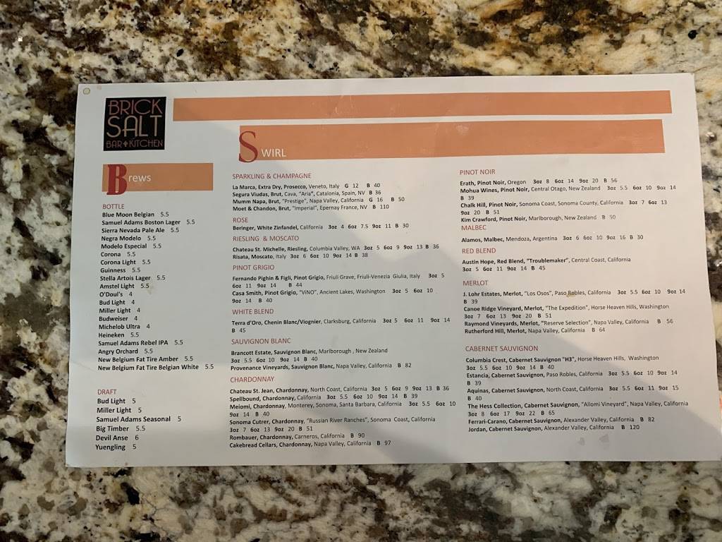 Brick Salt Bar+Kitchen | restaurant | 200 Lee St E, Charleston, WV 25301, USA | 3043533636 OR +1 304-353-3636