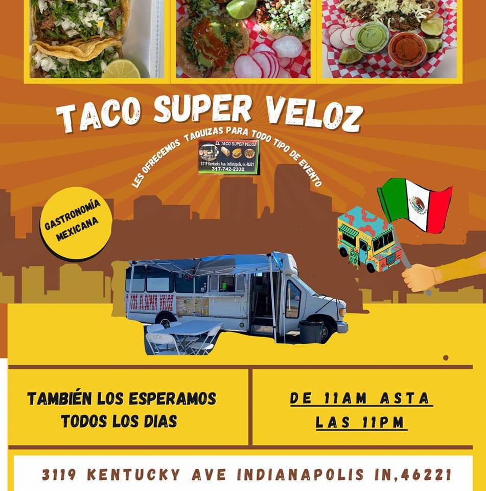 El Taco Super Veloz | restaurant | 3119 Kentucky Ave, Indianapolis, IN 46221, USA | 3177422332 OR +1 317-742-2332