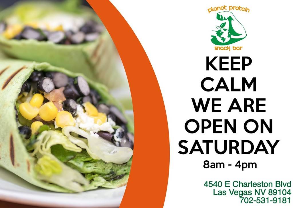 Planet Protein Snack Bar | restaurant | 4540 E Charleston Blvd, Las Vegas, NV 89104, USA | 7025319181 OR +1 702-531-9181