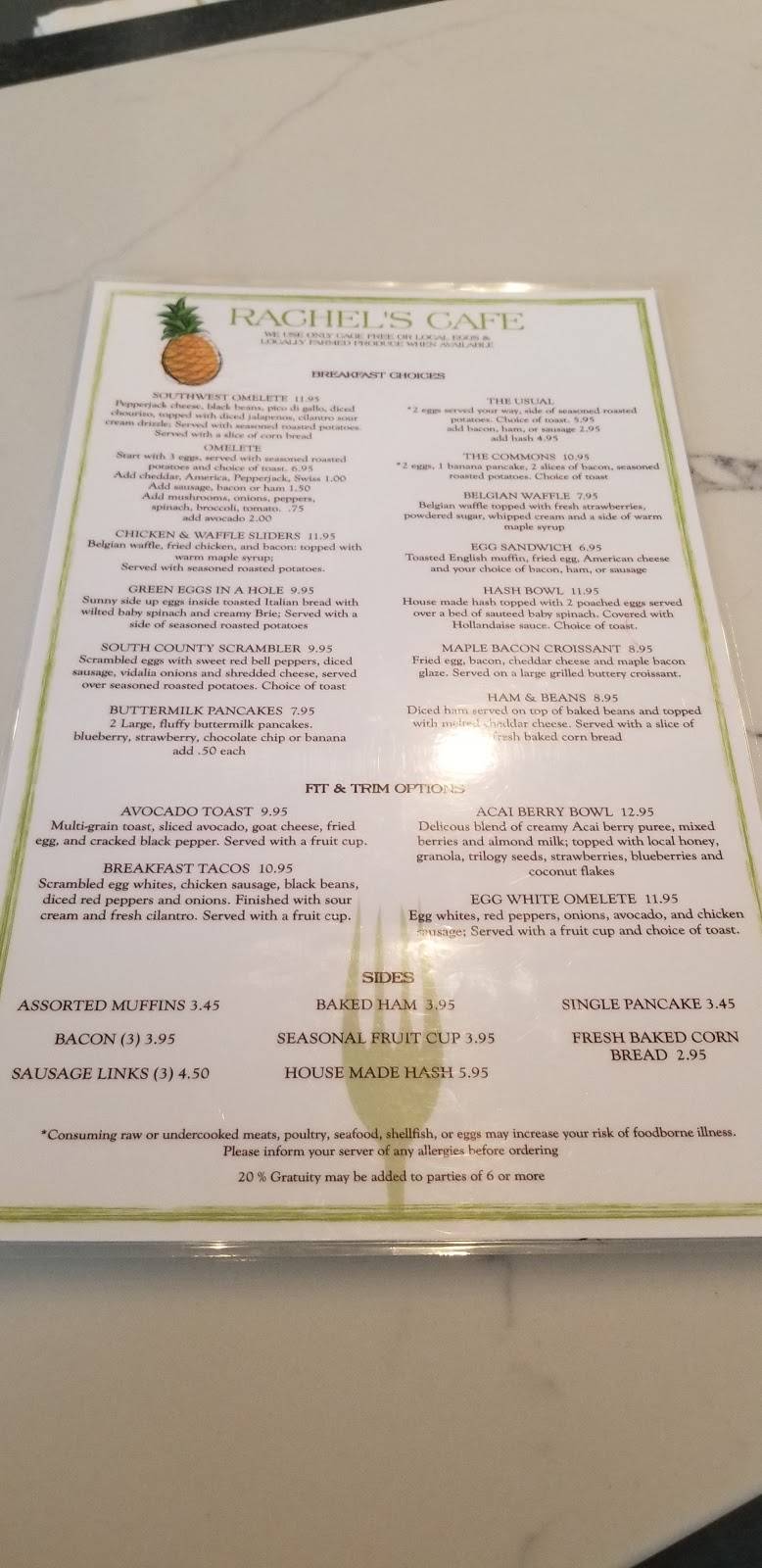 Rachels Cafe | restaurant | 36 S County Commons Way, South Kingstown, RI 02879, USA | 4017837888 OR +1 401-783-7888