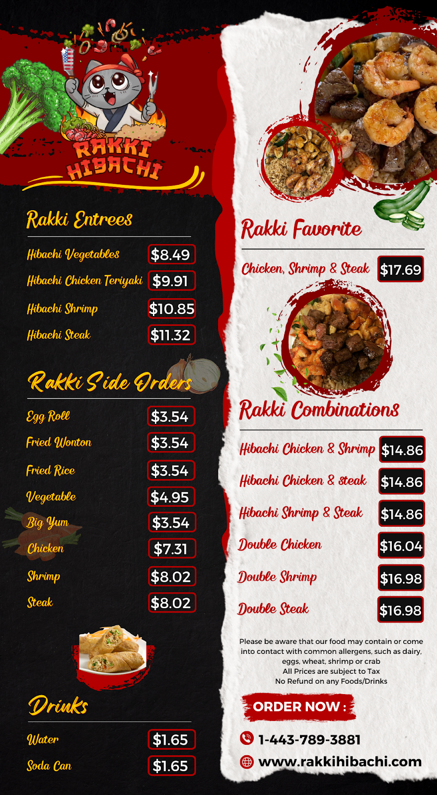 Rakki Hibachi Food Truck & Catering | restaurant | Pipers Wine & Spirit Barn, Parking Lot, 4127 Hanover Pike, Manchester, MD 21102, USA | 4437893881 OR +1 443-789-3881