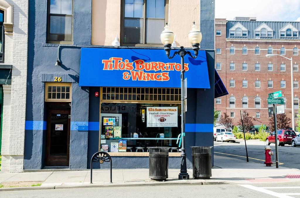 Titos Burritos & Wings Morristown | restaurant | 26 Washington St #1, Morristown, NJ 07960, USA | 9732678486 OR +1 973-267-8486