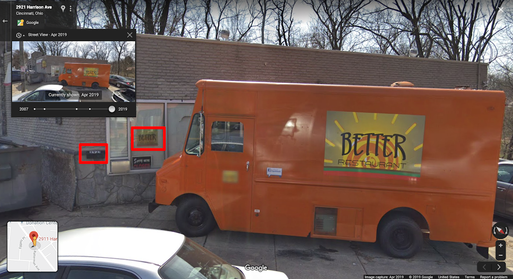 Better Restaurant | restaurant | 2921 Harrison Ave, Cincinnati, OH 45211, USA | 5137468233 OR +1 513-746-8233
