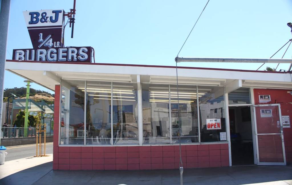 B & J 1/4 LB Burgers | restaurant | 6202 3rd St, San Francisco, CA 94124, USA | 4154674560 OR +1 415-467-4560