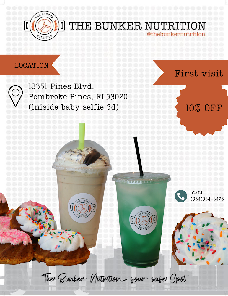 The Bunker Nutrition | meal takeaway | 18351 Pines Blvd, Pembroke Pines, FL 33029, USA | 9549343425 OR +1 954-934-3425