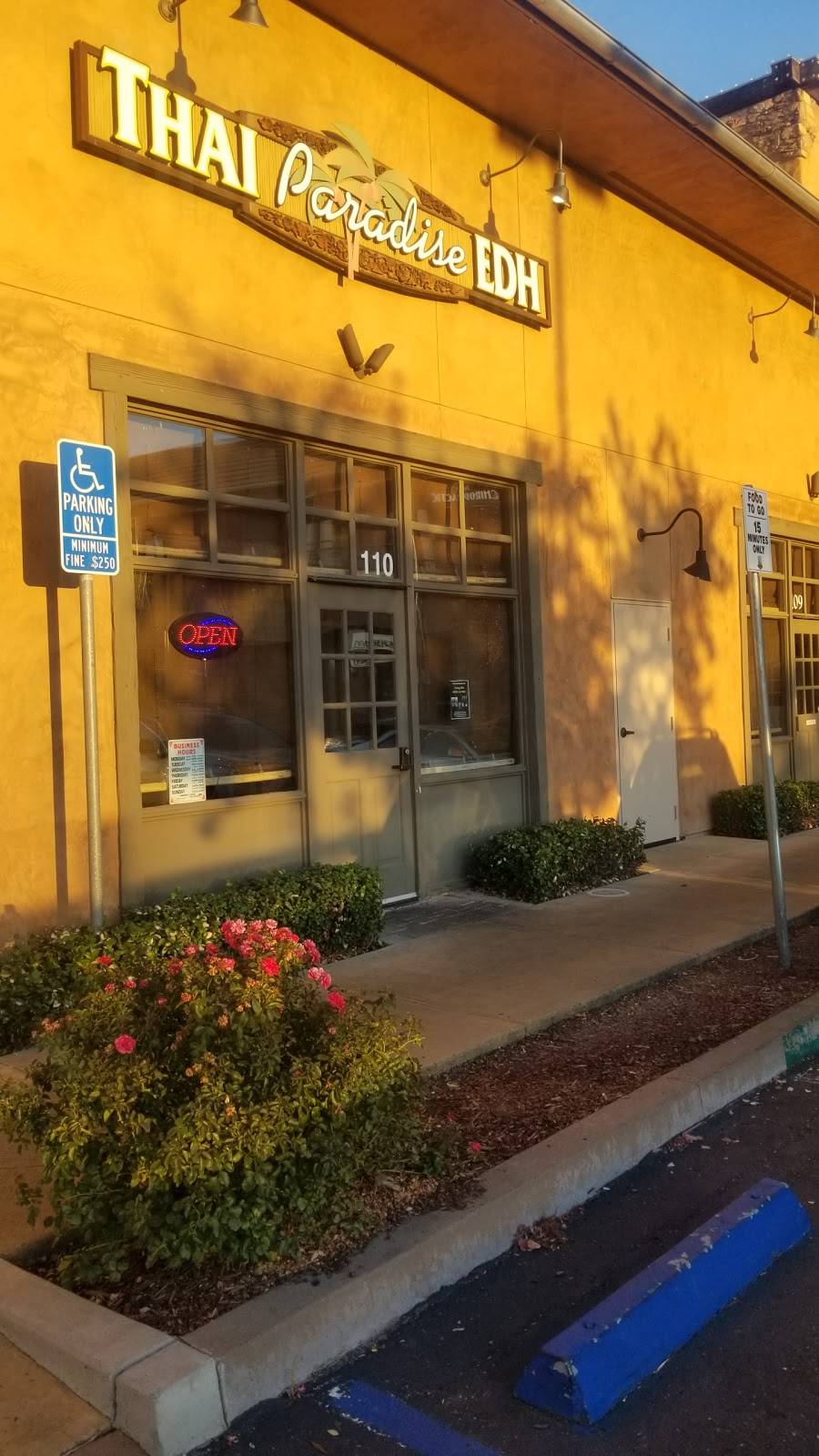 Thai Paradise EDH | restaurant | 4361 Town Center Blvd #110, El Dorado Hills, CA 95762, USA | 9169390389 OR +1 916-939-0389