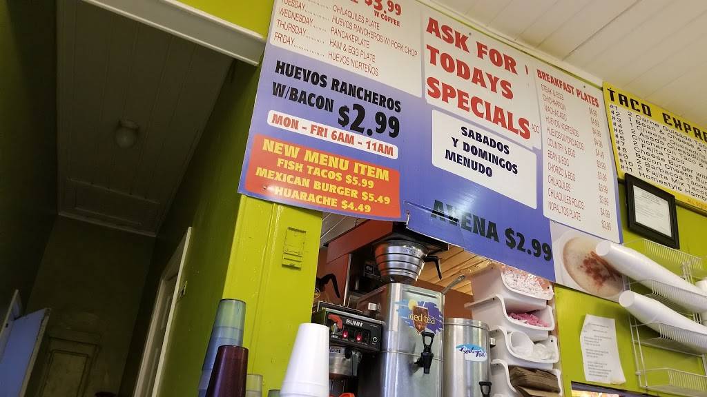 Taco Express Cafe | restaurant | 3659 Culebra Rd, San Antonio, TX 78228, USA | 2102639899 OR +1 210-263-9899