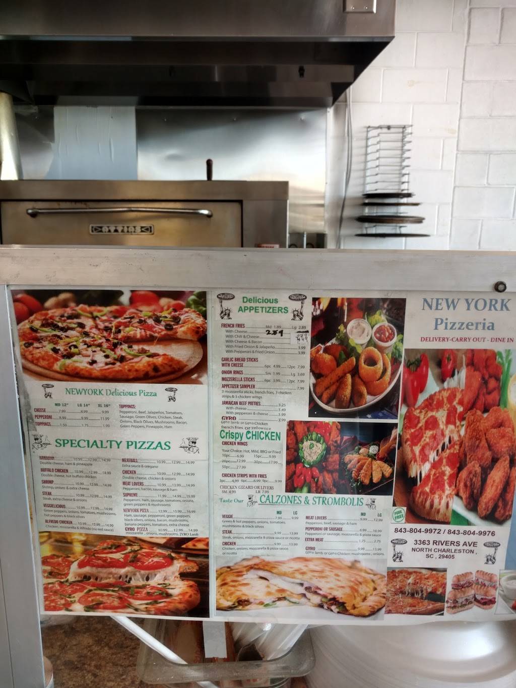 New York pizzeria | restaurant | 3363 Rivers Ave, North Charleston, SC 29405, USA | 8438049972 OR +1 843-804-9972