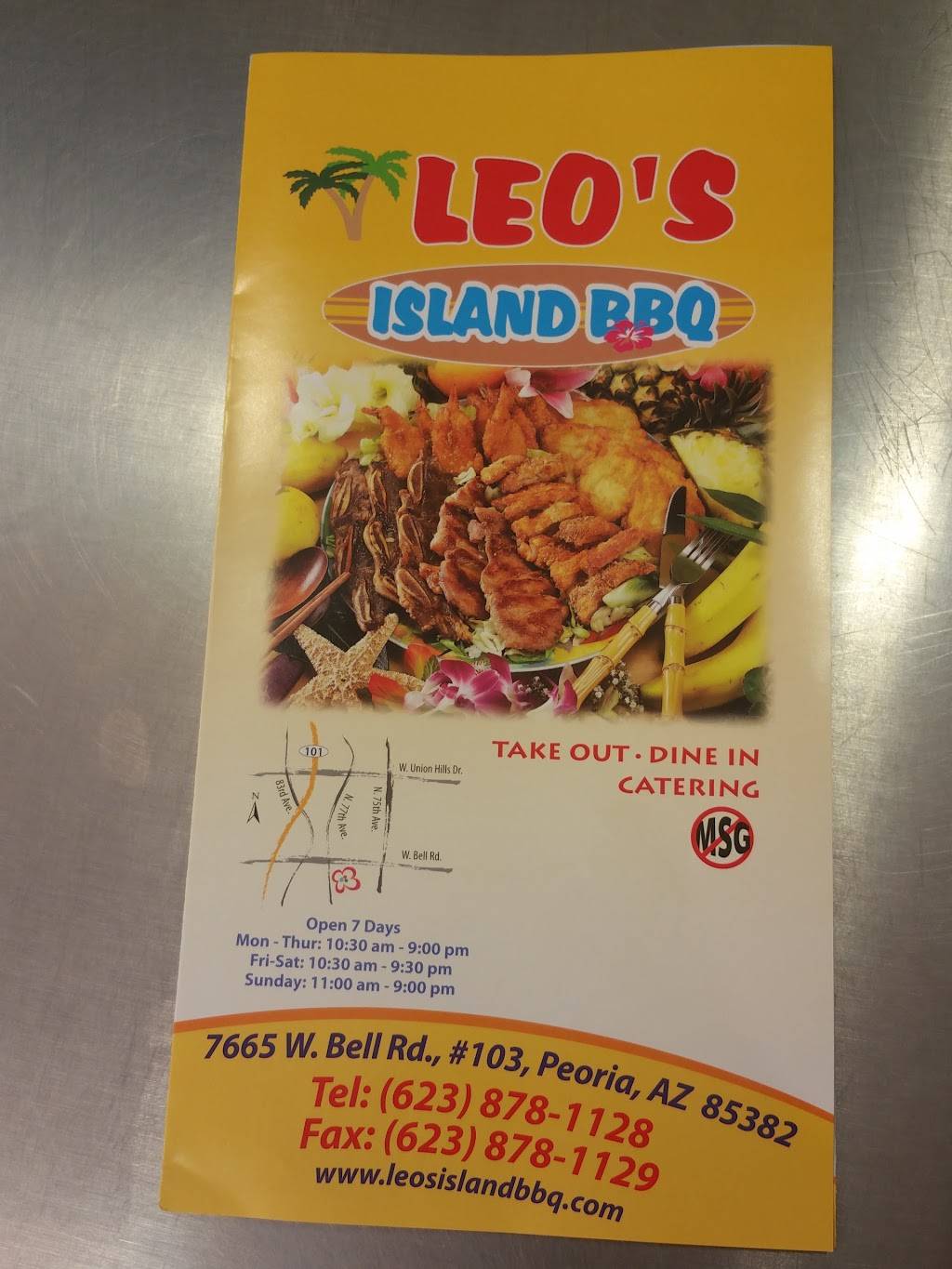 Leos Island BBQ | restaurant | 7665 W Bell Rd, Peoria, AZ 85382, USA | 6238781128 OR +1 623-878-1128