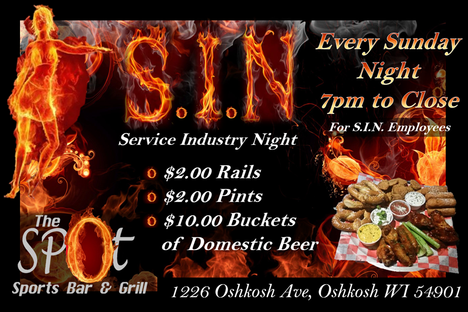 The Spot Sports Bar and Grill | restaurant | 1226 Oshkosh Ave, Oshkosh, WI 54902, USA | 9203850823 OR +1 920-385-0823