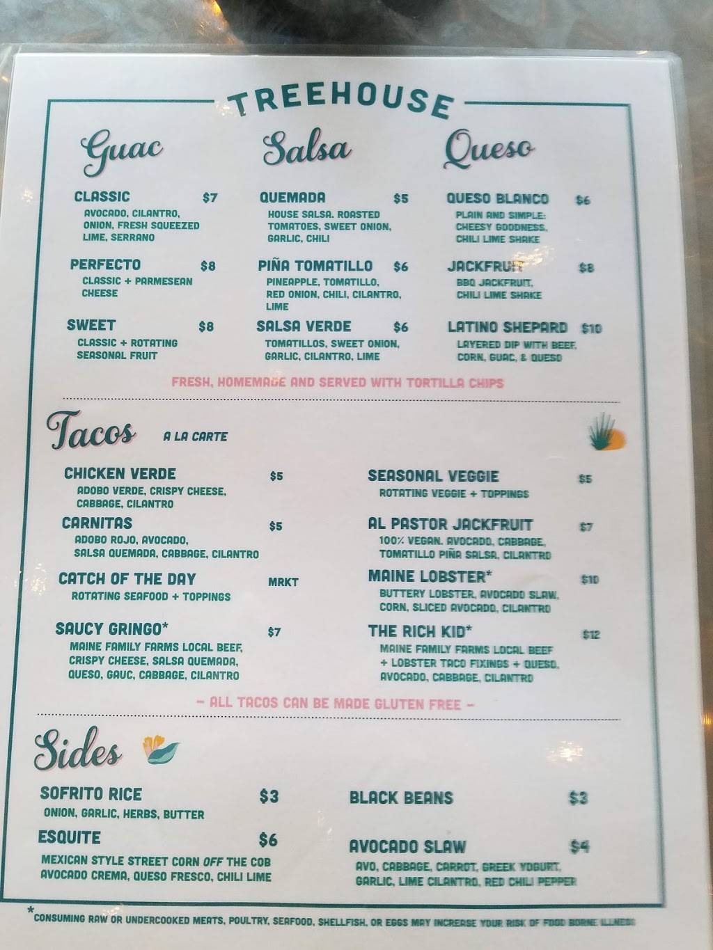 Treehouse Taqueria | restaurant | 237 Main St, Ogunquit, ME 03907, USA | 2076467580 OR +1 207-646-7580