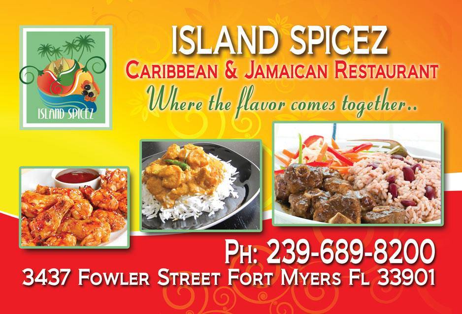 Island Spicez | restaurant | 3437 Fowler St, Fort Myers, FL 33901, USA | 2396898200 OR +1 239-689-8200