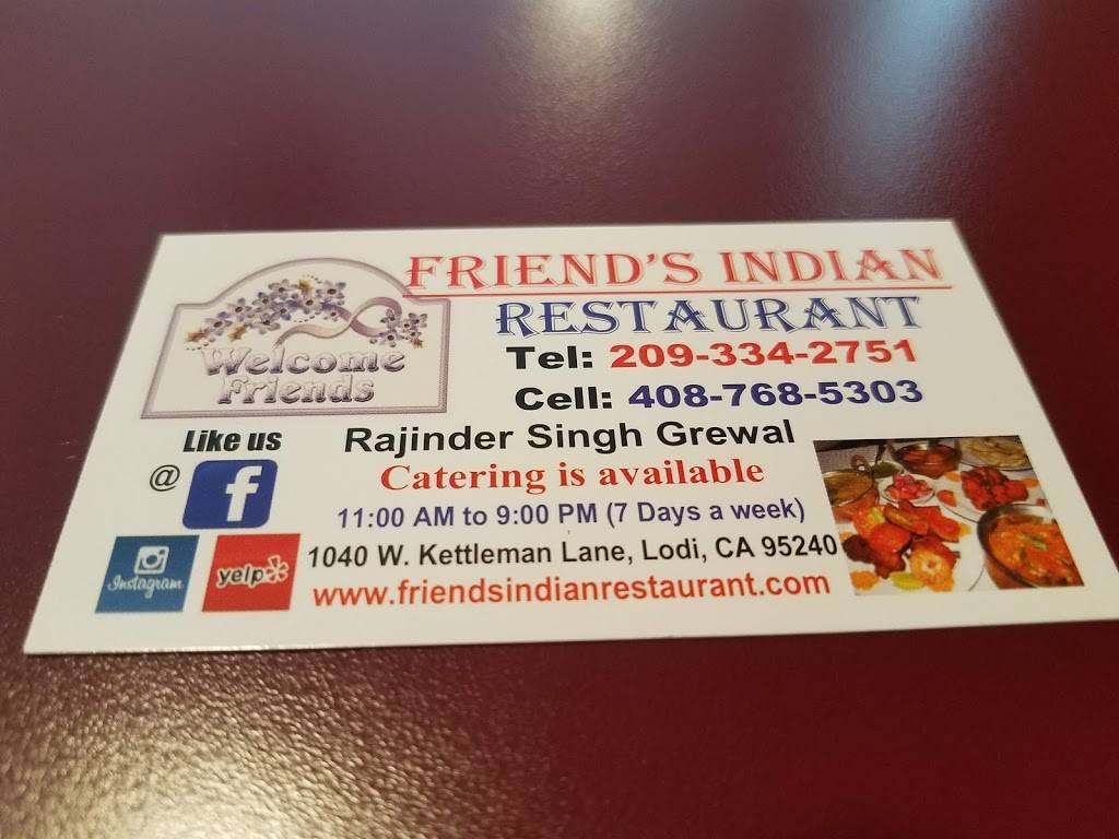 Friends Restaurant | restaurant | 1040 W Kettleman Ln, Lodi, CA 95240, USA | 2092031874 OR +1 209-203-1874