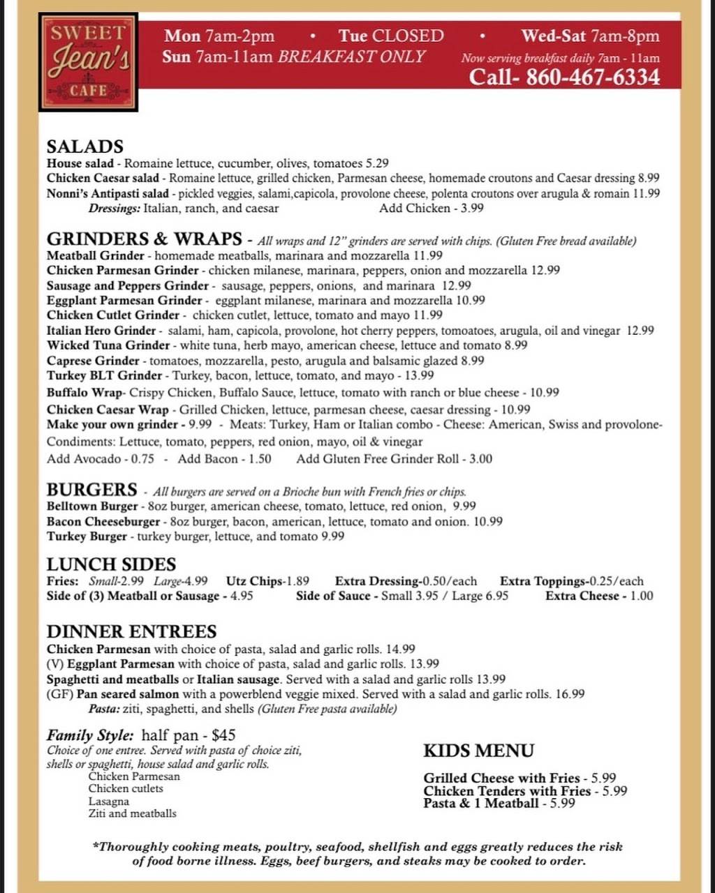 Sweet Jeans Cafe | restaurant | 13 N Main St, East Hampton, CT 06424, USA | 8604676334 OR +1 860-467-6334