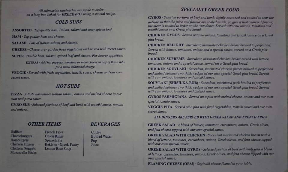 Great Greek Boy | restaurant | 6152 Tecumseh Rd E, Windsor, ON N8T 1E6, Canada | 5199440412 OR +1 519-944-0412