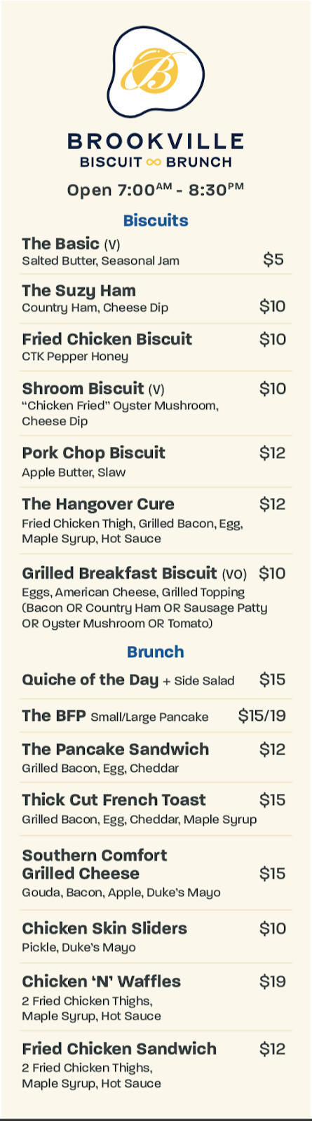 Brookville Biscuit & Brunch | restaurant | 1747 Allied St, Charlottesville, VA 22903, USA | 4342845630 OR +1 434-284-5630