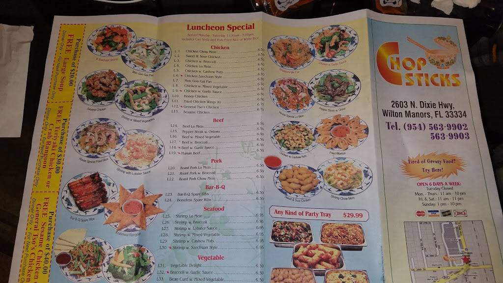 Chopsticks | restaurant | 2603 N Dixie Hwy, Wilton Manors, FL 33334, USA | 9545639902 OR +1 954-563-9902