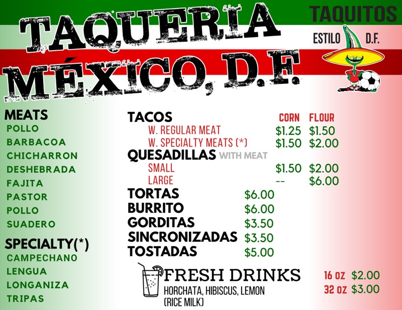 Taqueria Mexico D.F #3 | restaurant | 9350 North Fwy, Houston, TX 77037, USA | 7139027369 OR +1 713-902-7369