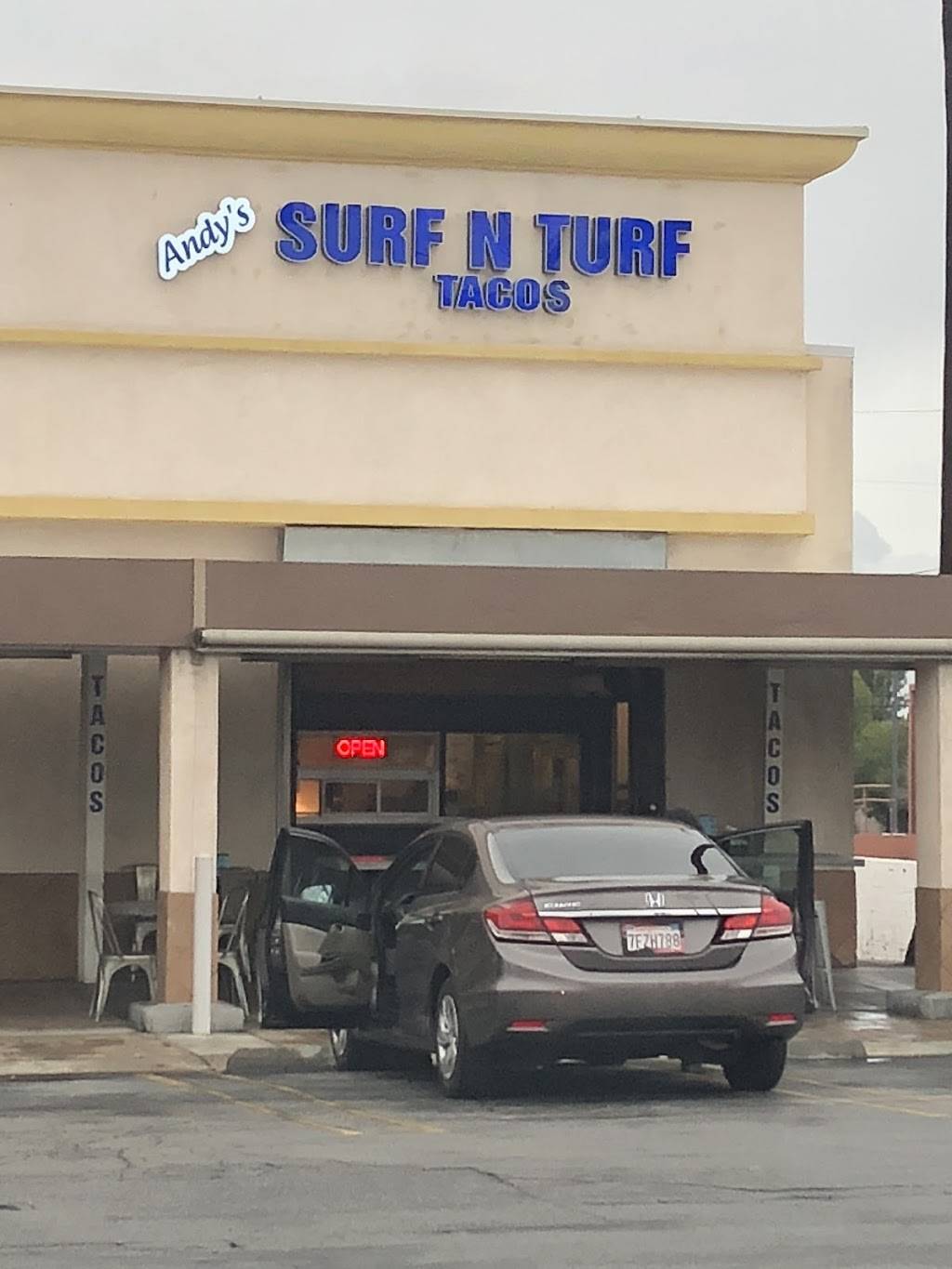 Andys Surf N Turf Tacos | restaurant | 10224 Balboa Blvd, Granada Hills, CA 91344, USA | 8183636423 OR +1 818-363-6423