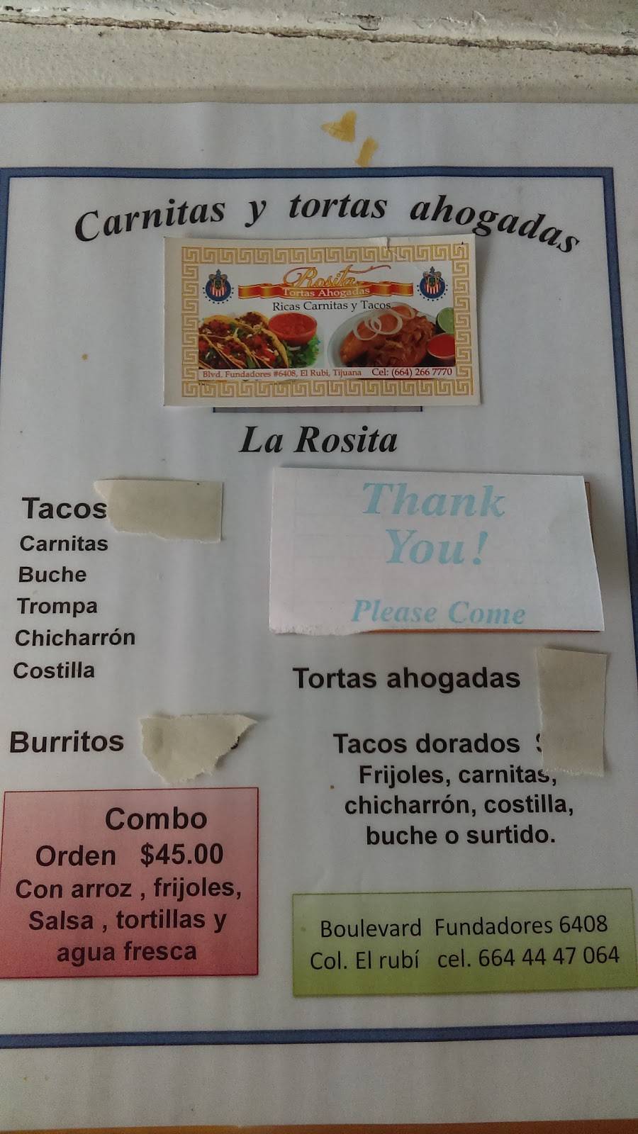 Tortas Ahogadas La Rosita | restaurant | Blvd. Fundadores 1, El Rubi, 22626 Tijuana, B.C., Mexico | 016642667770 OR +52 664 266 7770