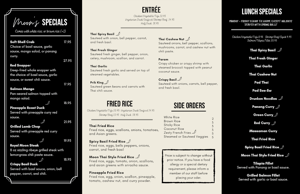 Moon Thai Kitchen NY | restaurant | 438 W 238th St, The Bronx, NY 10463, USA | 7189753606 OR +1 718-975-3606