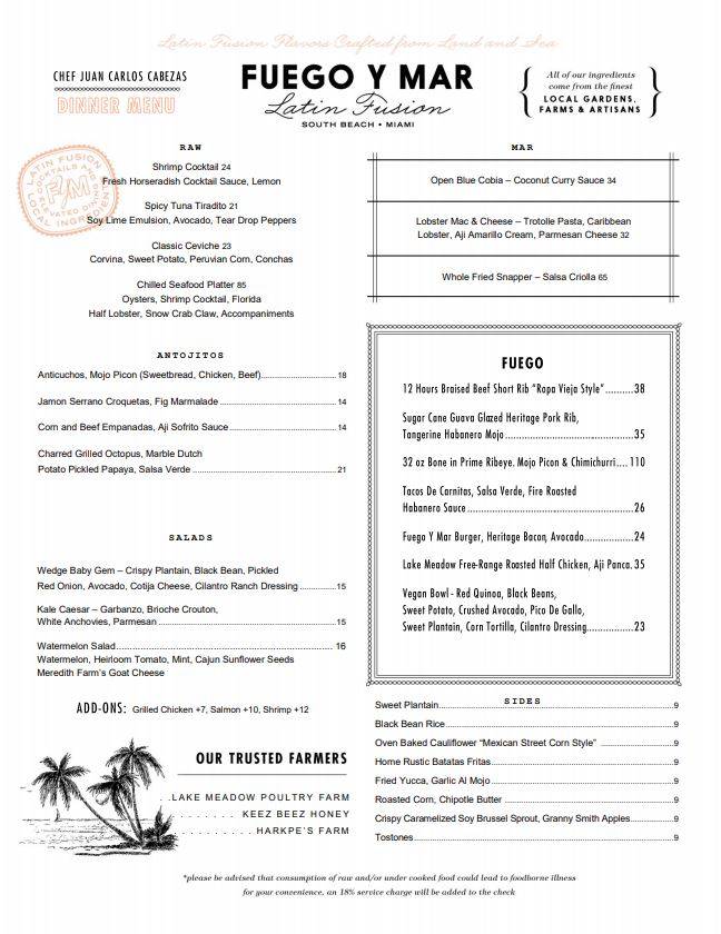 Fuego y Mar | restaurant | 1 Lincoln Rd, Miami Beach, FL 33139, USA | 7862764301 OR +1 786-276-4301