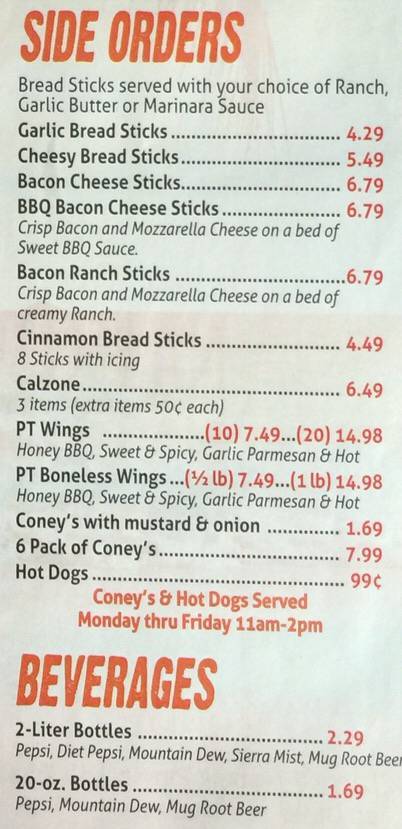 Parma Pizza Time | restaurant | 100 Elizabeth St, Parma, MI 49269, USA | 5175318463 OR +1 517-531-8463