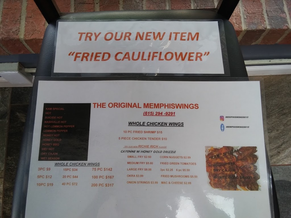 The Original Memphis Wings | restaurant | 5380 Mt View Rd, Antioch, TN 37013, USA | 6152949291 OR +1 615-294-9291