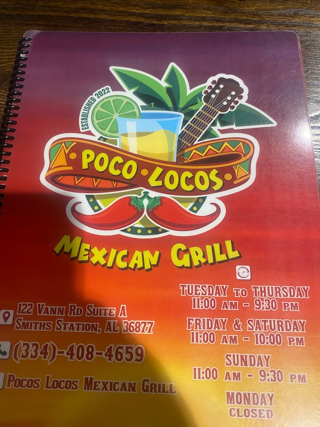 Poco Locos Mexican Grill | restaurant | 122 Lee Road 562 Suite A, Smiths Station, AL 36877, USA | 3344084659 OR +1 334-408-4659