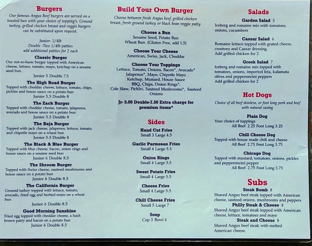 Zacks Burgers and Shakes | restaurant | 520 High Rd, Berlin, CT 06037, USA | 8603572089 OR +1 860-357-2089