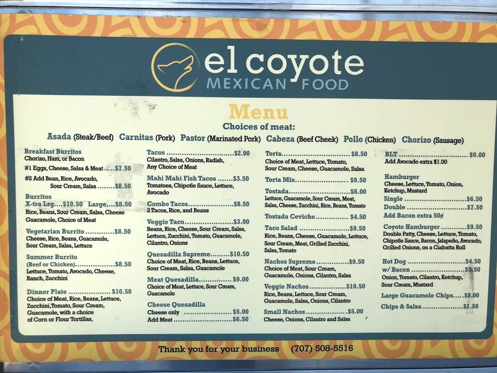 El Coyote | restaurant | 1001 Broadway, Sonoma, CA 95476, USA | 7075085516 OR +1 707-508-5516