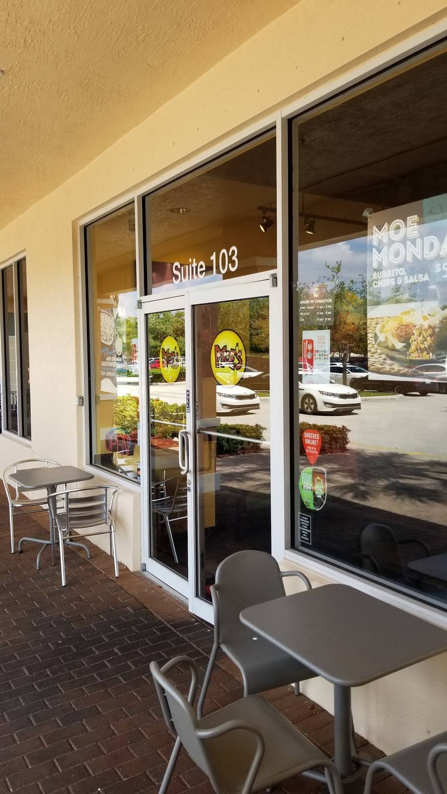 Moes Southwest Grill | restaurant | 6230 Coral Ridge Dr, Coral Springs, FL 33076, USA | 9543453913 OR +1 954-345-3913