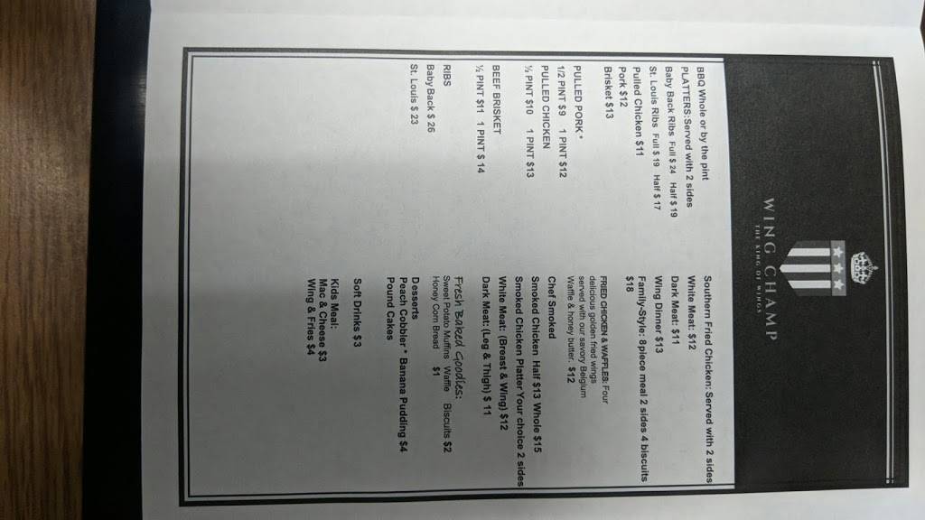 Wing Champ | restaurant | 2343 E Sharon Rd, Cincinnati, OH 45246, USA | 5137724267 OR +1 513-772-4267