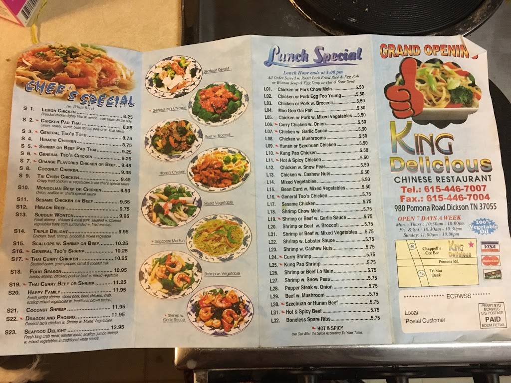 King Delicious | restaurant | 980 Pomona Rd, Dickson, TN 37055, USA | 6154467007 OR +1 615-446-7007