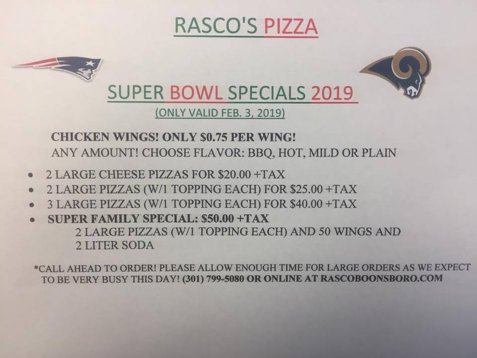 Rasco NY Pizza | restaurant | 280 N Main St, Boonsboro, MD 21713, USA | 3017995080 OR +1 301-799-5080