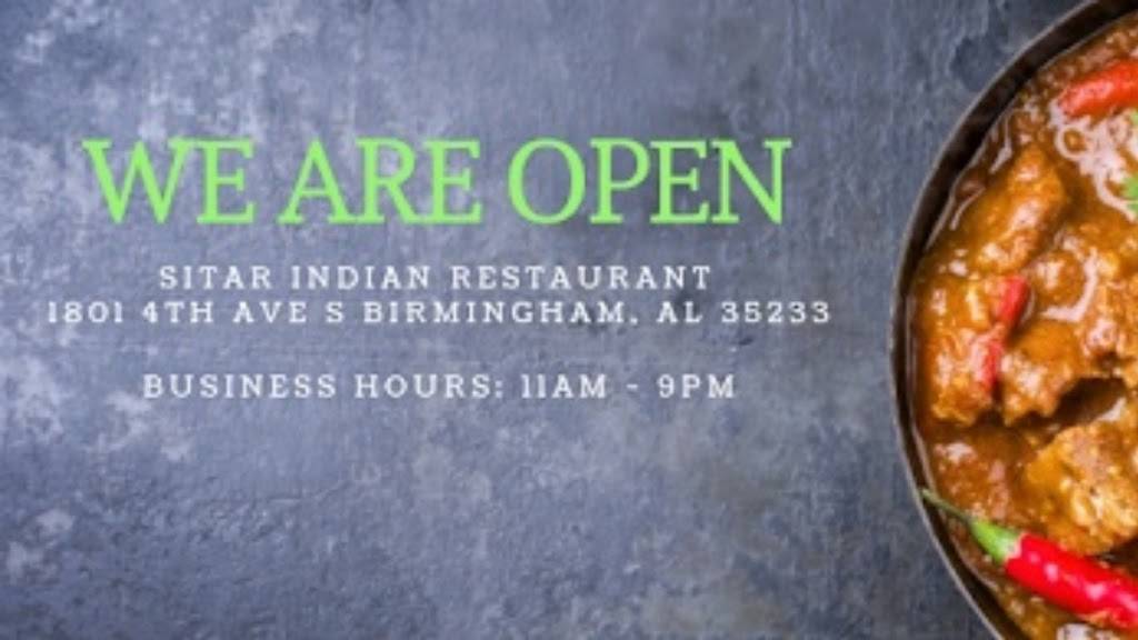 Sitar Indian Restaurant | restaurant | 1801 4th Ave S Suite 115, Birmingham, AL 35233, USA | 2053236500 OR +1 205-323-6500