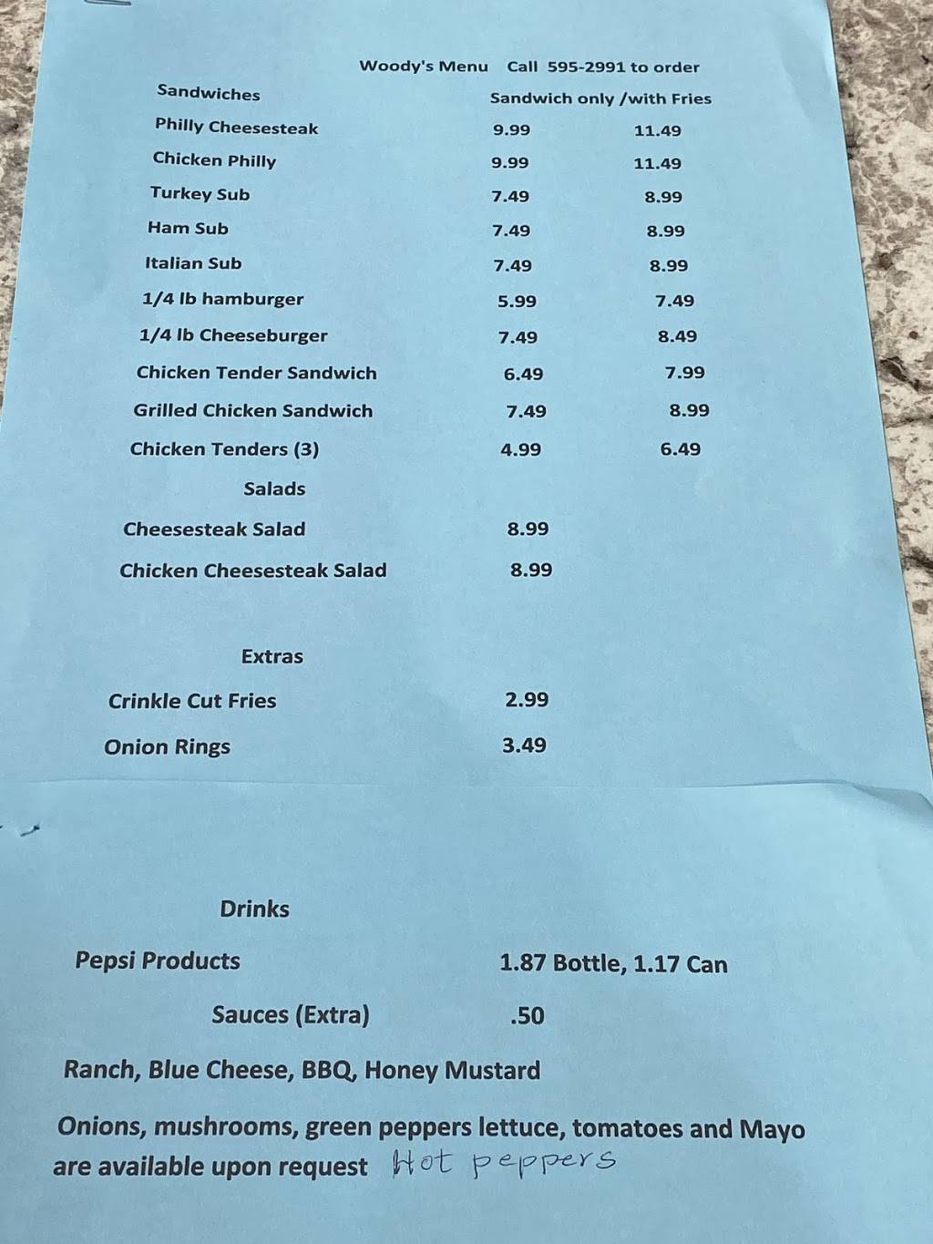 Woodys Cheesesteaks | restaurant | 431 N Church St, Hendersonville, NC 28792, USA | 8285952991 OR +1 828-595-2991