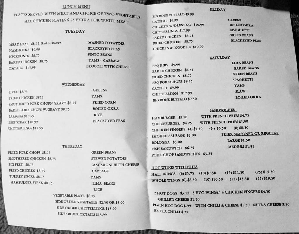 Joann Family Affair | restaurant | 2550 N Watkins St, Memphis, TN 38127, USA | 9015983244 OR +1 901-598-3244