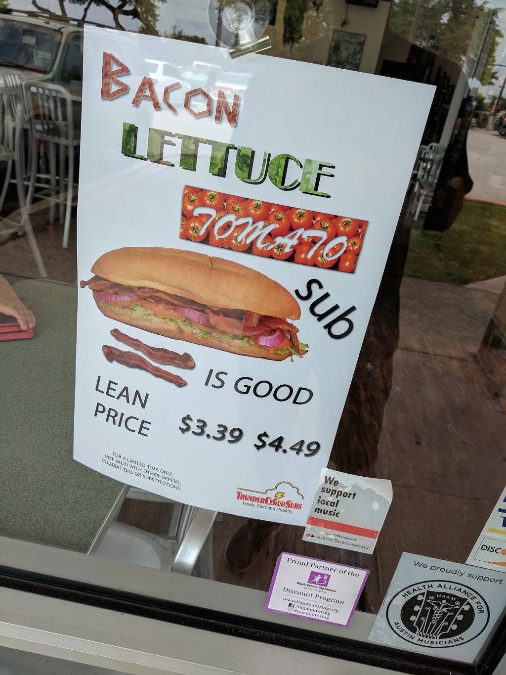 ThunderCloud Subs | meal takeaway | 700 E Whitestone Blvd b200, Cedar Park, TX 78613, USA | 5122598815 OR +1 512-259-8815