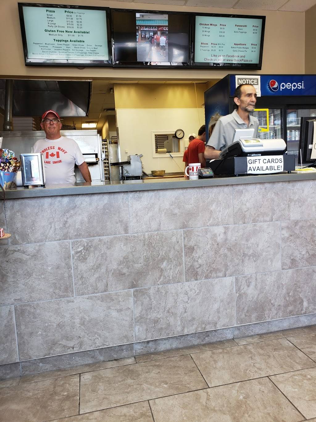 Quick Pizza | meal delivery | 299 The Queensway S, Keswick, ON L4P 2B4, Canada | 9054761212 OR +1 905-476-1212