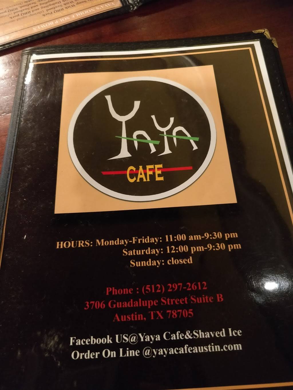 YaYa Cafe | restaurant | 3706 Guadalupe St Suite B, Austin, TX 78705, USA | 5122972612 OR +1 512-297-2612