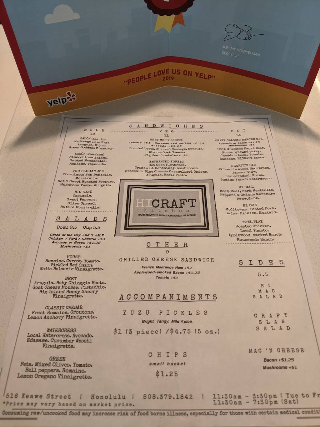 HICraft Kitchen | restaurant | 516 Keawe St #D, Honolulu, HI 96813, USA | 8083791842 OR +1 808-379-1842