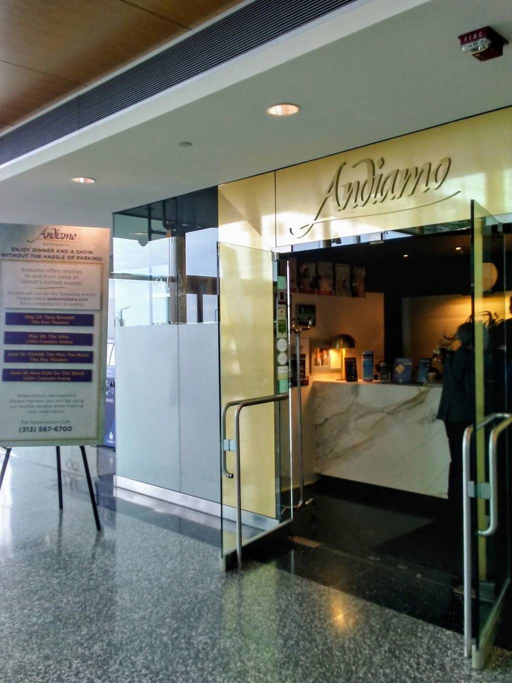 Andiamo | restaurant | 400 Renaissance Center Suite A - 403, Detroit, MI 48243, USA | 3135676700 OR +1 313-567-6700