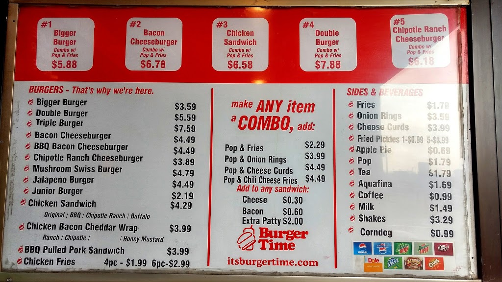 Burger Time | restaurant | 2300 W 12th St, Sioux Falls, SD 57104, USA | 6053327732 OR +1 605-332-7732
