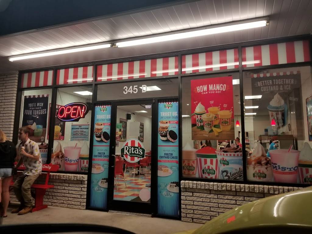 Ritas Italian Ice & Frozen Custard | restaurant | 345 Western Blvd, Jacksonville, NC 28546, USA | 9102191300 OR +1 910-219-1300