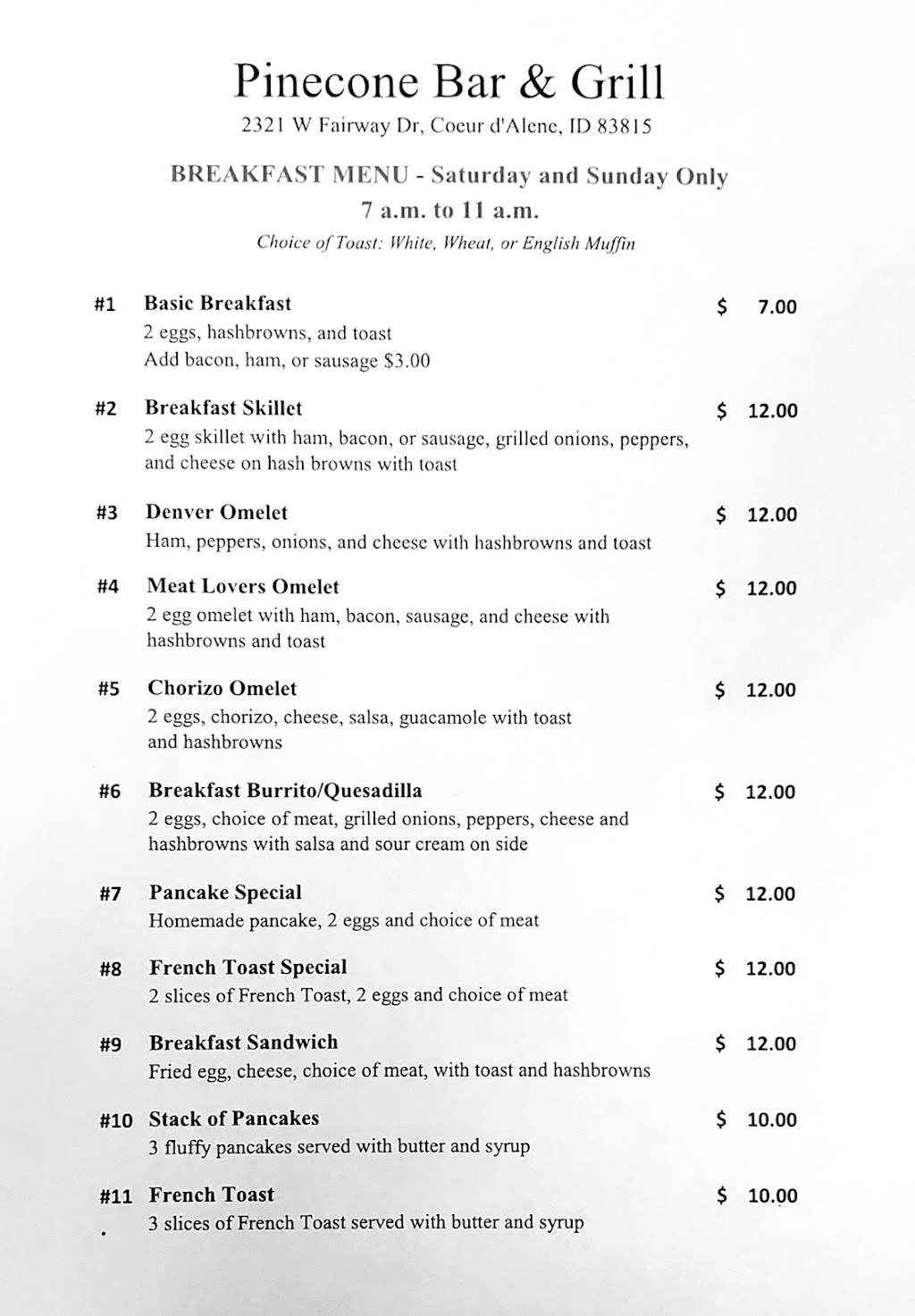 The Pinecone Grill | restaurant | 2321 Fairway Dr, Coeur dAlene, ID 83815, USA | 2086676305 OR +1 208-667-6305