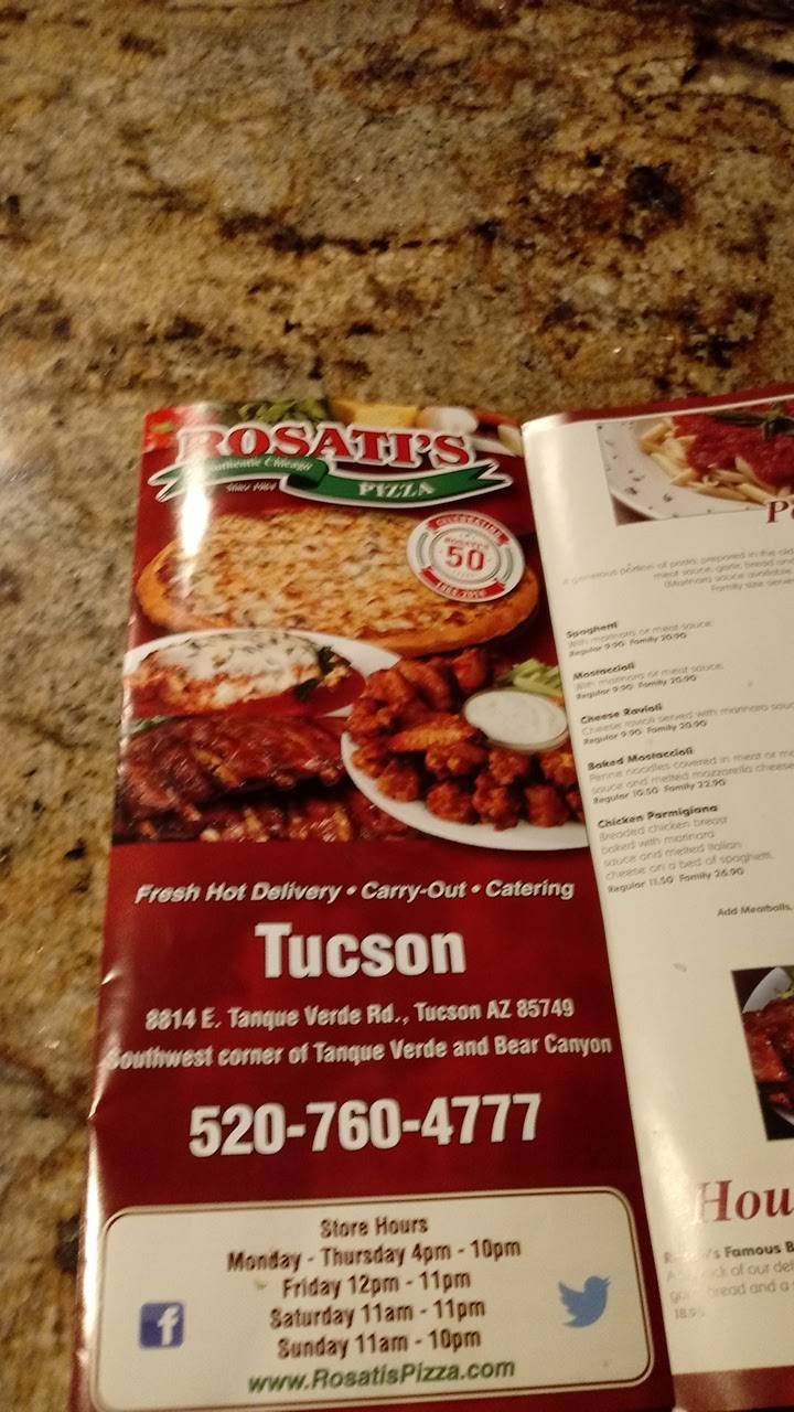Rosatis pizza | meal delivery | 8814 E Tanque Verde Rd, Tucson, AZ 85749, USA | 5207604777 OR +1 520-760-4777