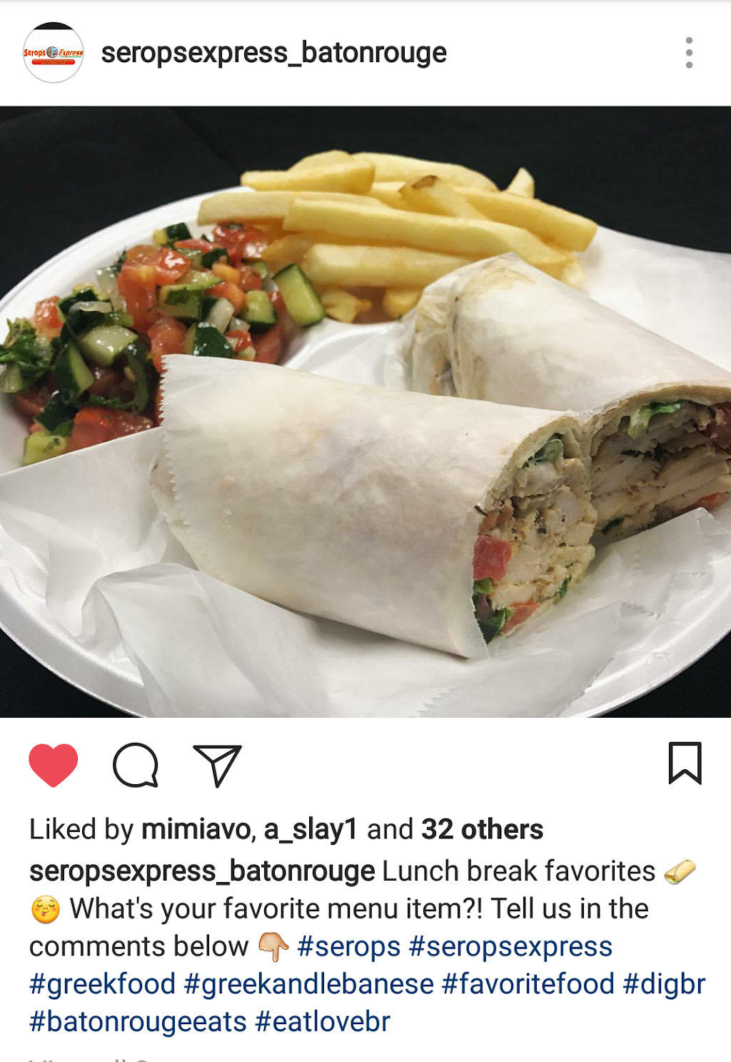 Serops Express Main St - Downtown | restaurant | 535 Main St, Baton Rouge, LA 70801, USA | 2253381211 OR +1 225-338-1211