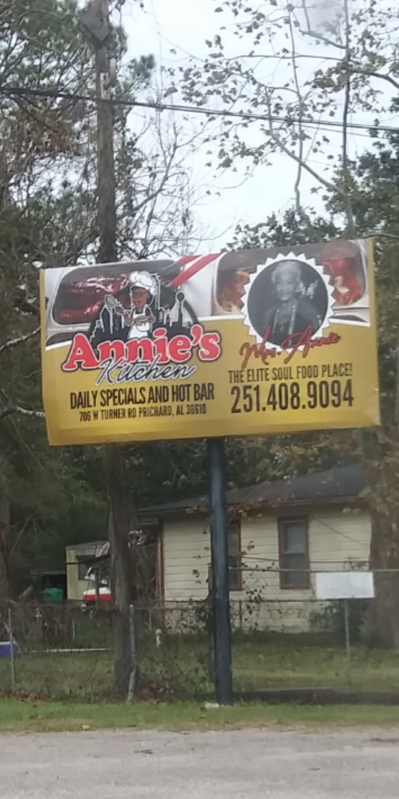 Annies Kitchen | restaurant | 706 W Turner Rd, Prichard, AL 36610, USA | 2514089094 OR +1 251-408-9094